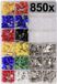 TRU COMPONENTS TC-13377256 Assortiment kabelschoenen 0.5 mm² - 6 mm² Rood, Blauw, Geel, Groen, Wit, Transparant 850 stuk(s)