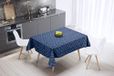 Bonamaison Tafelkleed, Anti-Mold, Sneldrogend, Waterdicht, 100% Polyester Tafellaken, Blauw, 140 x 140 Cm
