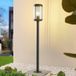 Lindby - Tuinpad verlichting - 1 licht - Aluminium, polycarbonaat - H: 100 cm - E27 - donkergrijs, helder