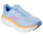 Skechers MAX Cushioning Endeavour CANOVA Sneakers voor dames, Blauwe Synthetische Oranje Trim, 41 EU