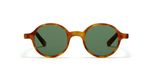 L.G.R Reunion Lunettes de Soleil Homme Havane Rondes Vert 48mm