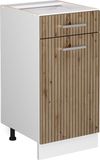 Vicco R-Line Meuble bas de cuisine – 40 cm, WB anthracite chêne artisanal