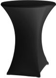 HENDI Statafelhoes – Effen Jersey – Zwart – Ø70-85 cm – Strijkvrij