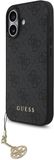 Guess 4G Charm Backcover met Hanger - Geschikt voor iPhone 17 - MagSafe Compatibel - Gris