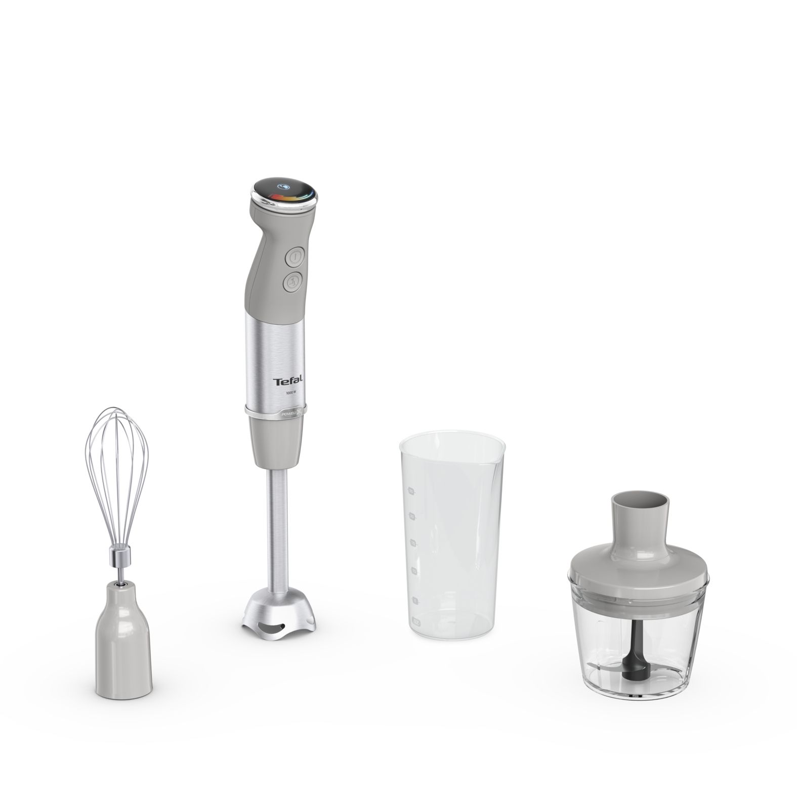 Tefal Quickchef+ Staafmixer HB673B30 - Immersion Blender - 1000W - Grey, Stainless steel