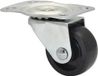 Wagner meubelrol/zwenkwiel - diameter 30 mm, bouwhoogte 40 mm, staal verzinkt, zwart, schroefplaat 34 x 48 mm, draagkracht 15 kg - 01210901