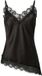 PIECES - PCNOMI STRAP SATIN LACE TOP WVN D2D - Blouse - Zwart
