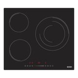Svan Inductiekookplaat, glas, zwart, SI3603S, 3 kookzones, 6680 W, 9 kookstanden, touch-schuifregeling, booster, paneelvergrendeling, timer