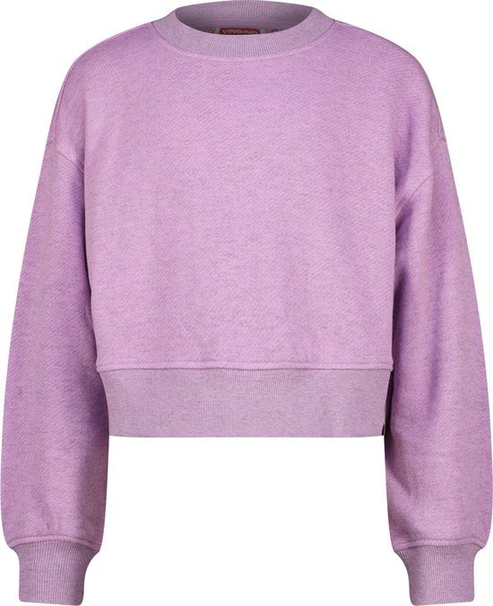 Vingino Basic-rn melange meisjes sweater - Katoen/Viscose - Maat 164 - Lilac blush