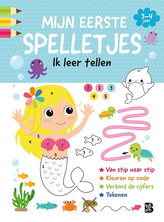 Top1Toys Ballon Mijn eerste spelletjesblok 1 - Ik leer tellen 3-4 jaar