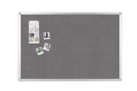 BoardsPlus Prikbord, Vilten Memobord Grijs, Geanodiseerd Aluminium Omlijsting, 105 x 75 cm