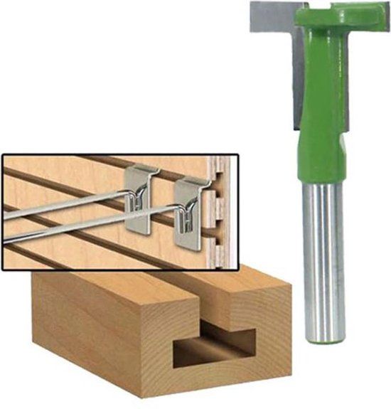 DW4Trading T-slot Hout Groeffrees - 8x32x6 mm - Schacht 8 mm