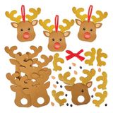 Baker Ross FN343 Rendier Chocoladehouder Decoraties - Pak van 8, Kerst knutselen, Kerstversiering voor kinderen