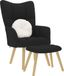 Prolenta Maison Exclusive Relaxfauteuil met voetenbank, zwart, gestoffeerd
