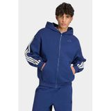 adidas Sportswear katoenen sweatvest - blauw/wit