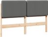 vidaXL Gestoffeerd hoofdbord bruin en licht grijs 135 cm