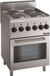 Bartscher Elektrisch Fornuis 600 - 4-pits met oven - Serie 600 - 600x600x900mm - Horeca Oven - RVS
