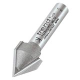 Trend Professioneel V-Groef Afschuining Frees, 1/4 Inch Schacht, 60 Graden Hoek, 12.7 Mm Diameter & 10.3 Mm Snijlengte, Hardmetalen Punt (Tct), 11/5X1/4Tc