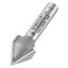 Trend Professioneel V-Groef Afschuining Frees, 1/4 Inch Schacht, 60 Graden Hoek, 12.7 Mm Diameter & 10.3 Mm Snijlengte, Hardmetalen Punt (Tct), 11/5X1/4Tc