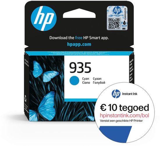 HP 935 - Cyaan Inktcartridge + Instant Ink tegoed - 8720254994369