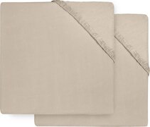 Jollein - Baby Hoeslaken Ledikant Jersey (Nougat - 2 Stuks) - Katoen - 60x120cm