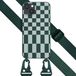Selencia iPhone 14 Plus Hoesje - Siliconen Design - Groen / Irregular Check Green - Met Koord