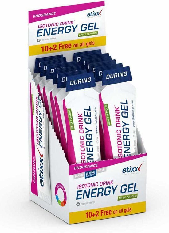 Etixx Isotonic Drink Energy Gel Apple 12x60ml