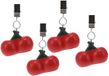 Excellent Houseware Tafelkleedgewichtjes/hangers - 4x - Kersenrood - Polystone
