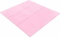 Mammouth Matelas en velours 122x112x3 trois pièces - rose