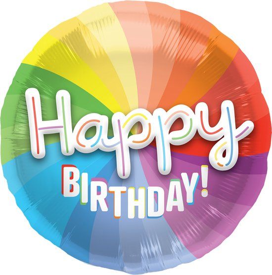 Folat Folieballon 3D Happy Birthday - 56 cm