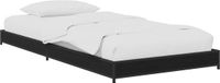 vidaXL Bedframe Zwart eiken 80 x 200 cm Bewerkt hout