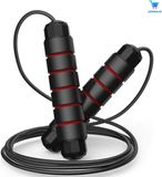 Dappermann Professionele Springtouw - Verstelbaar - 3 meter - Staaldraad - Zwart/Rood