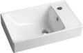 Sapho Nuali - Fontein 5x3 cm, met overloop, met kraangat, rechts, wit TU0129