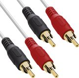 InLine Tulp stereo audio kabel - wit - 3 meter