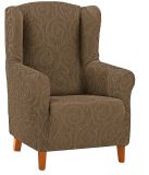Martina Home Relax fauteuilhoes, stof, bruin, oorkappen