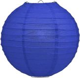Merkloos Luxe bol lampion donker blauw 25 cm