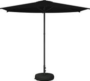 vidaXL Tuinparasol met voet Rechthoekig 2,7 x 2,7 m Polyester Zwart