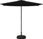 vidaXL Tuinparasol met voet Rechthoekig 2,7 x 2,7 m Polyester Zwart