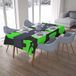 Bonamaison Tafelkleed, Anti-Mold, Sneldrogend, Waterdicht, 100% Polyester Tafellaken, Neon groene rook, 140 x 200 Cm