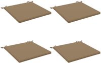 vidaXL - 4-Piece - Zitkussens - SOEST - 4 - st - 100% - Polyester - Taupe