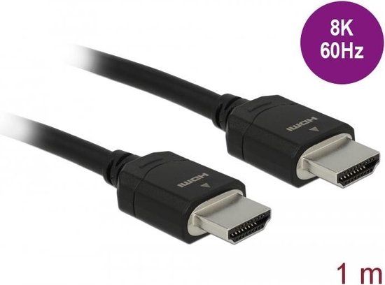 Delock High Speed HDMI Kabel - 1m - 8K 60Hz - Zwart