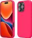 kwmobile hoesje geschikt voor Apple iPhone 16 Pro - Hoesje met siliconen coating - Smartphone case in neon roze