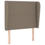 VidaXL Hoofdbord met randen Taupe 163x23x78/88 cm Stof