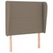 VidaXL Hoofdbord met randen Taupe 163x23x78/88 cm Stof