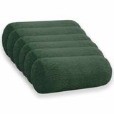 vidaXL - Taie d'oreiller - 6 pièces - HEERLEN - Vert foncé - Ø 15 x 40 cm - Bouclé