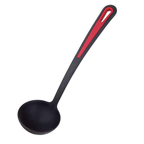 Westmark Soeplepel/pollepel, hittebestendig tot 270°C, PPA, lengte: 31,5 cm, Gallant Plus, zwart/rood, 29562275