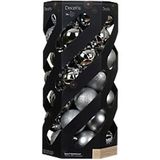 DECORIS Kerstbal Breukvast Zilver 6 cm 35 Stuks