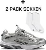 Dutch'D - Sneaker + 2 Pack Sokken - Silver - Arena - Maat 37