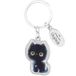 Sheepworld Porte-clés Motif "Chat" : Porte-clés avec impression motif "Je ne porte pas malheur. Ta journée était déjà de la merde