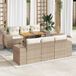 Maison Exclusive - Ensemble de meubles de jardin 7 pièces avec canapé et coussins, beige, en polyrotin